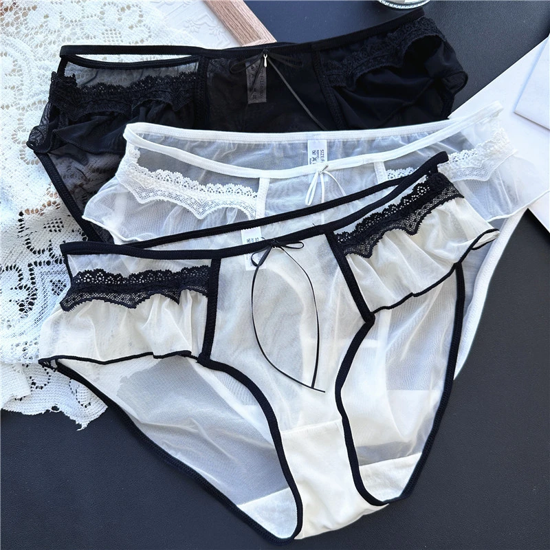 【网纱蕾丝镂空内裤】性感甜心可爱透气舒适女士三角裤-2318