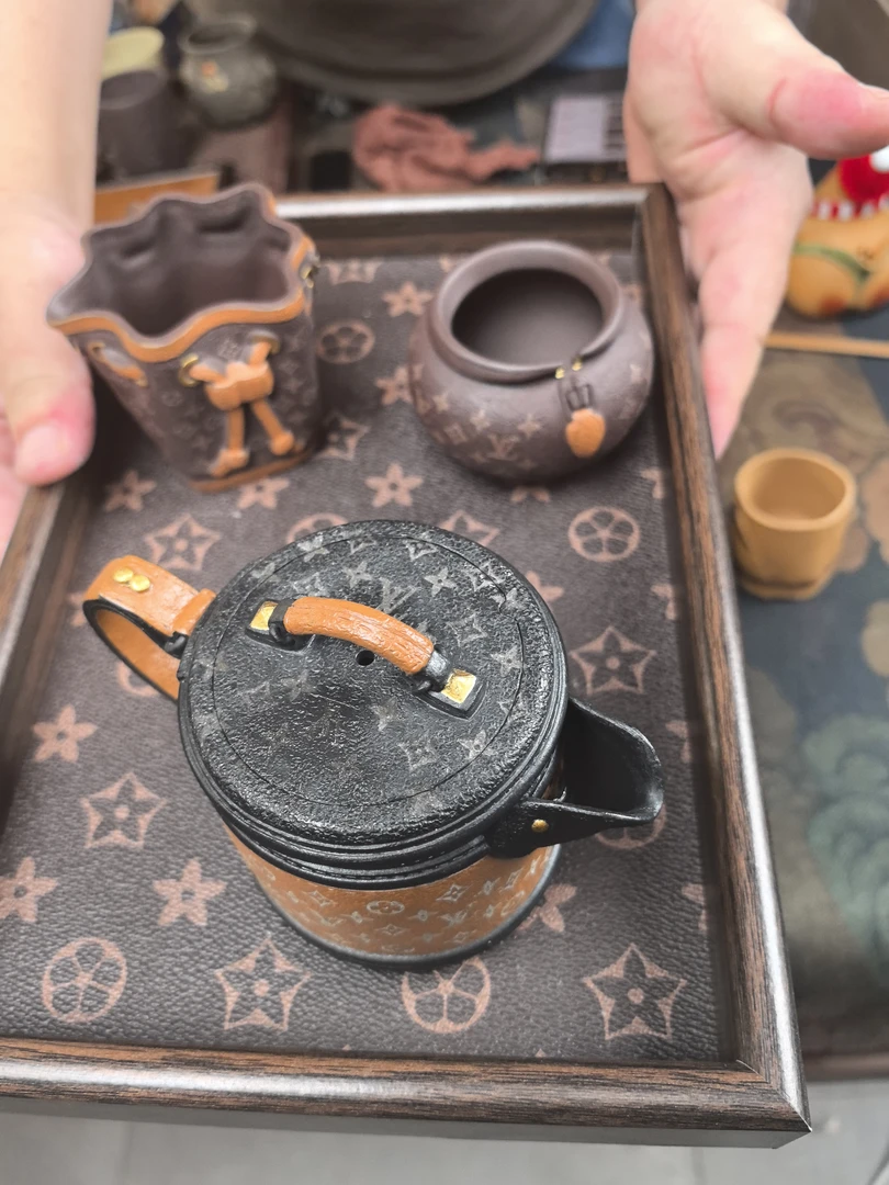 紫砂桶包壶套装可可爱爱啦