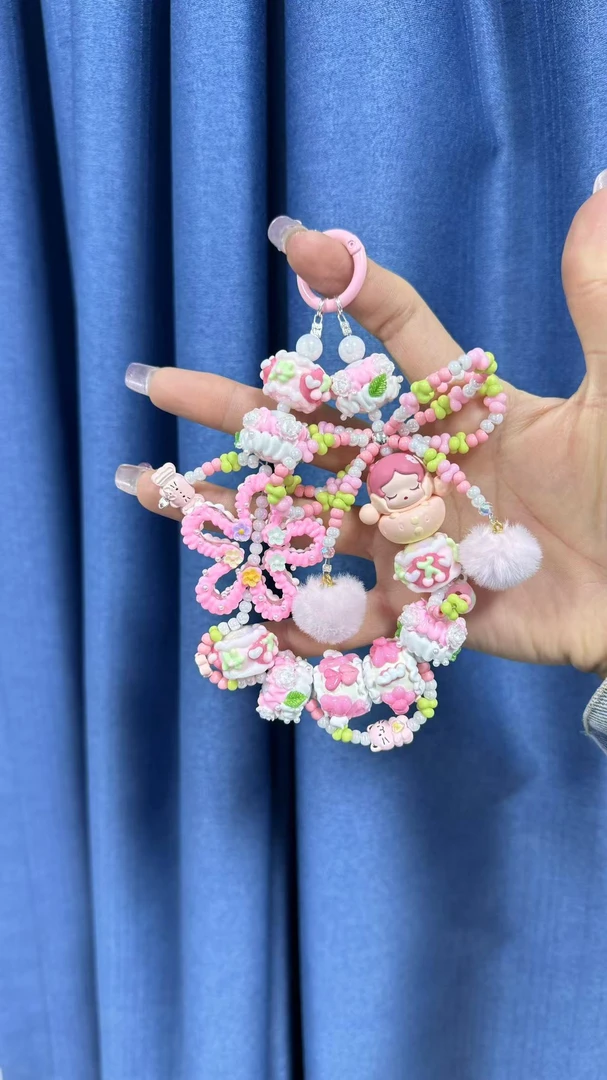 潮流重工纯手作DIY精美萌粒手机链