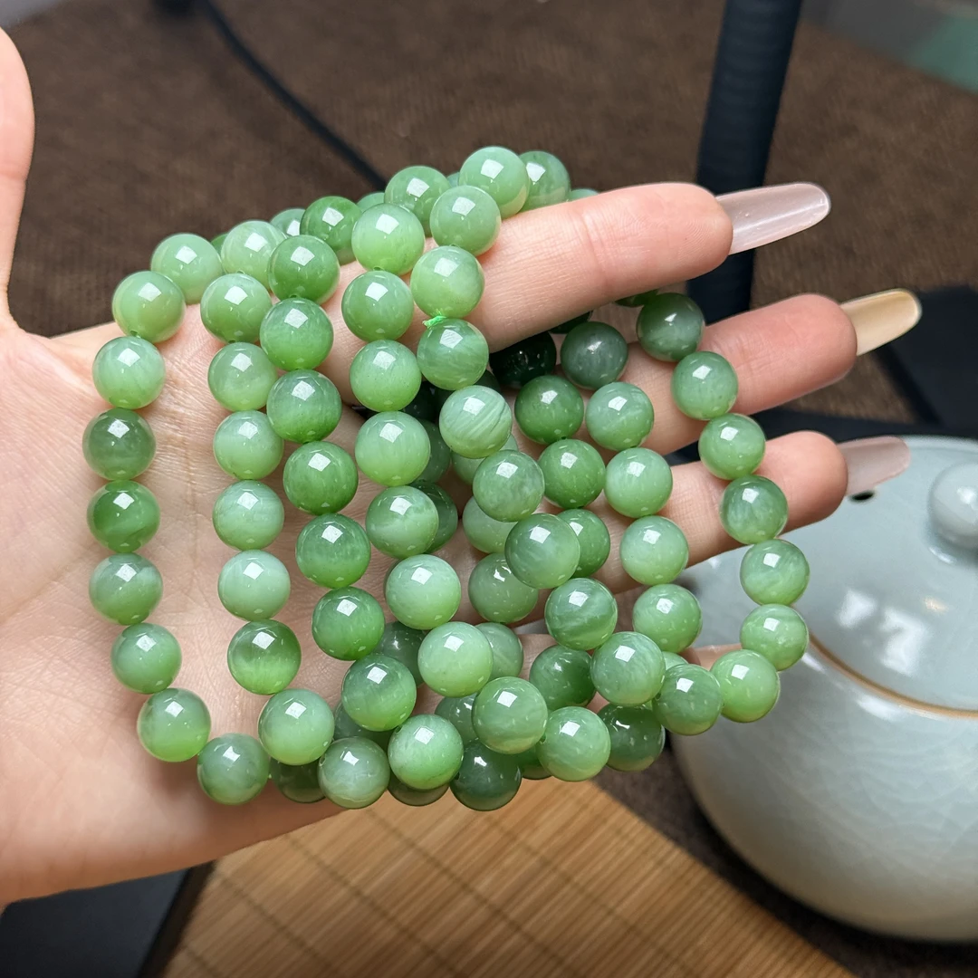 和田玉颈饰未镶嵌卡10碧玉豹哥F多样性拍一发一