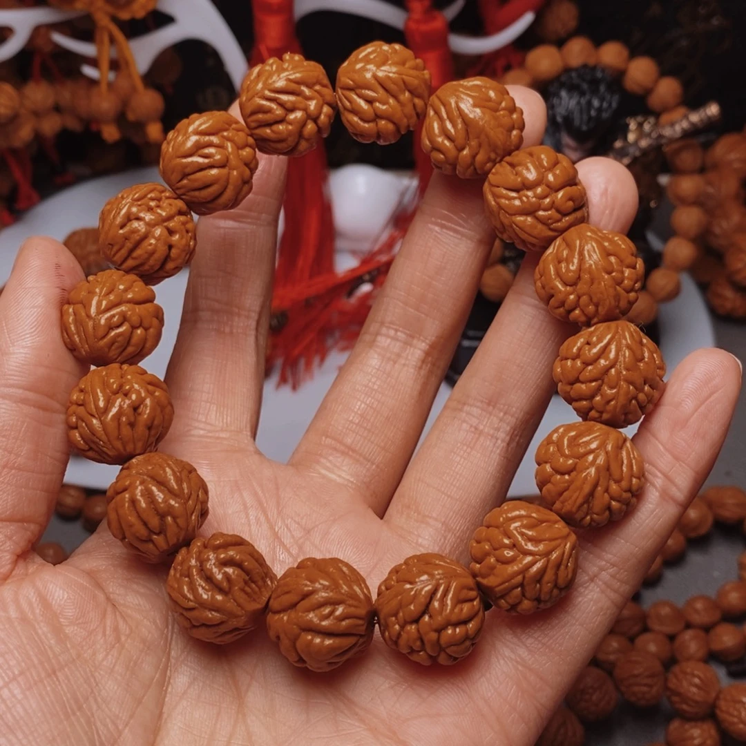 吊坠桃核桃枭手串1