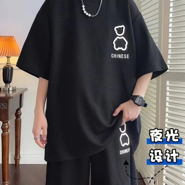 2024夏季新款女童中大童亲子款休闲套装-xj271