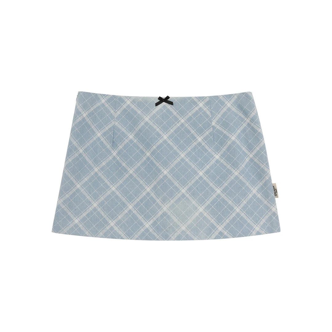 WEEKEND HUB牛仔格纹半身裙24220D0492