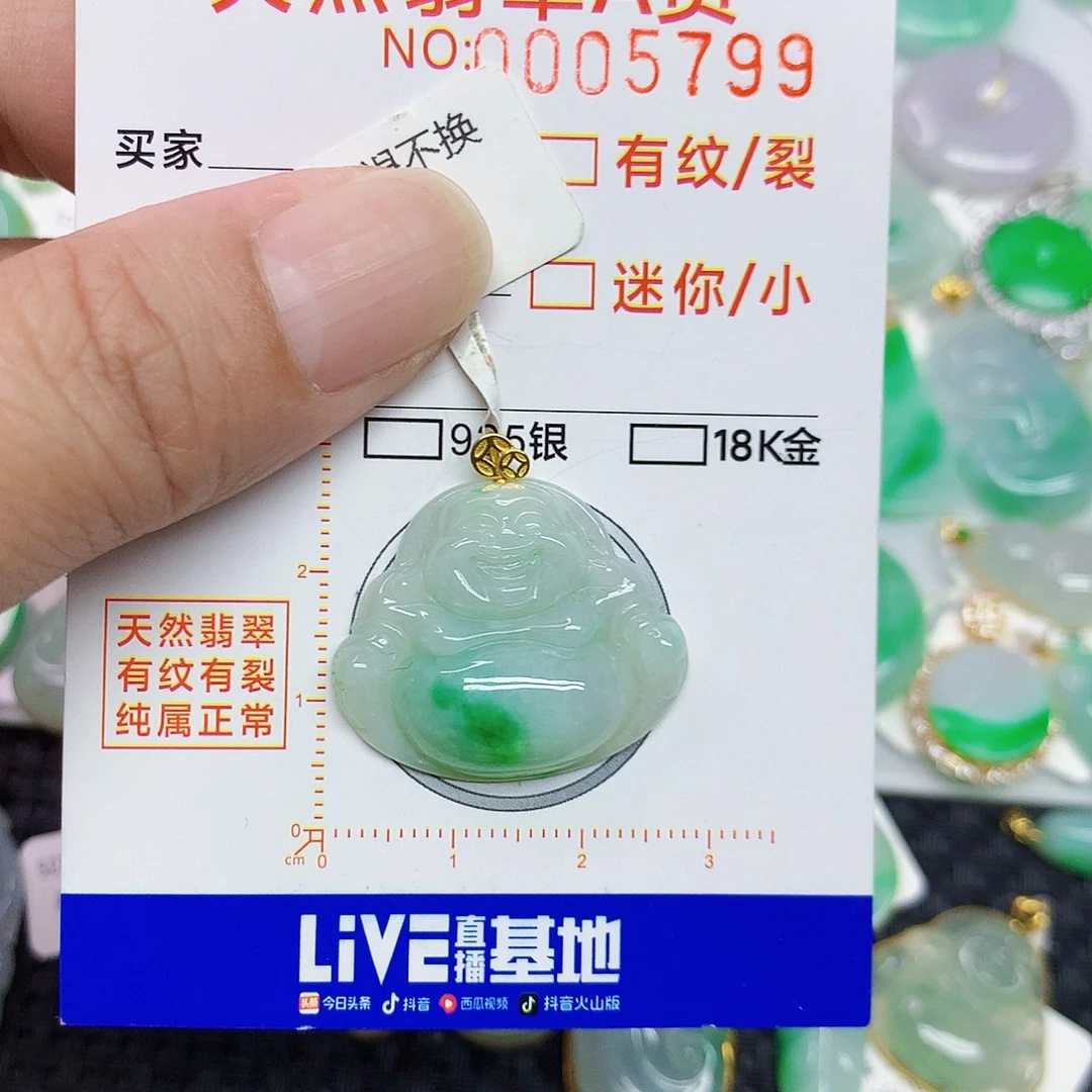 翡翠18K金镶嵌颈饰356888
