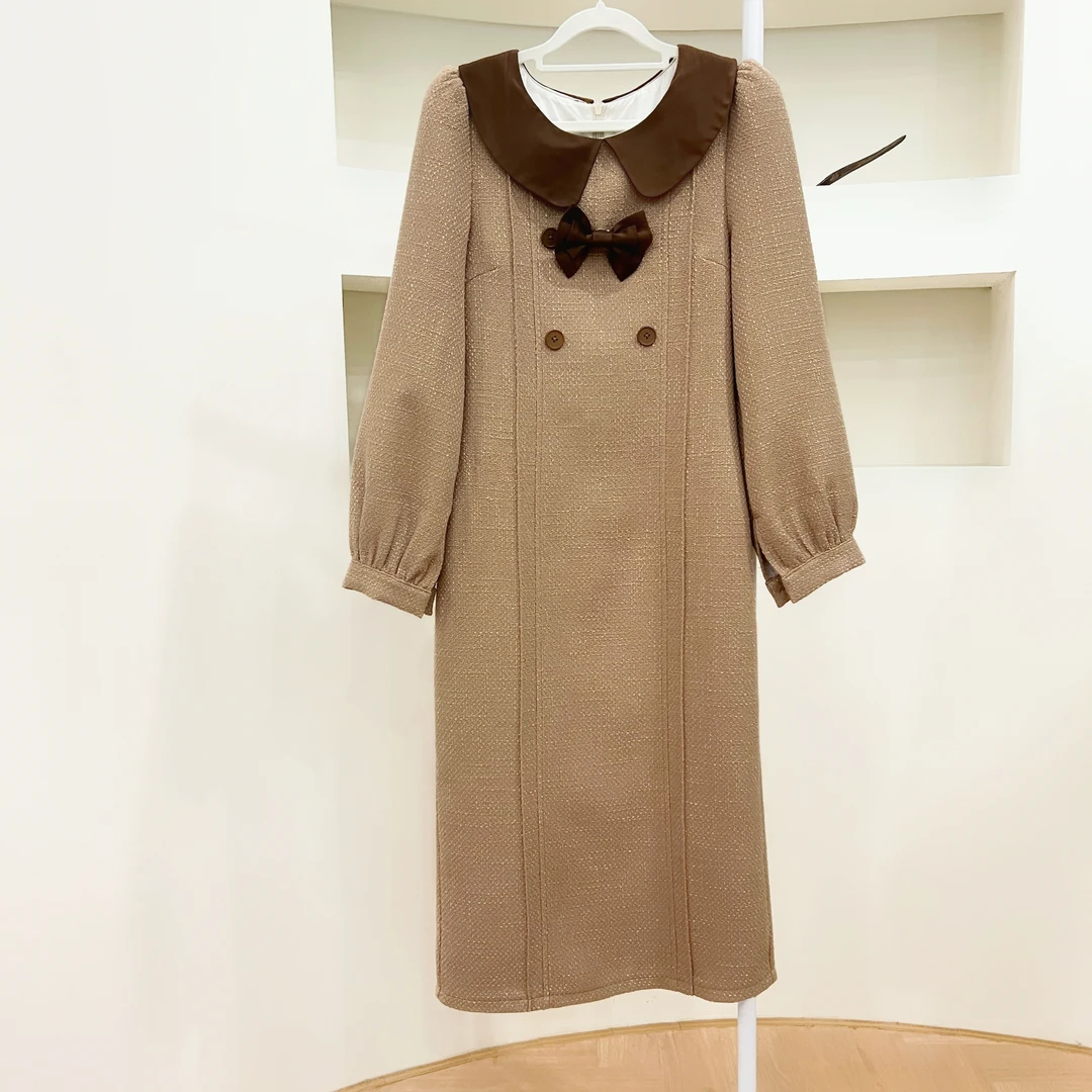 【芝士Cheese】时髦聚光灯 缎面小香设计连衣裙