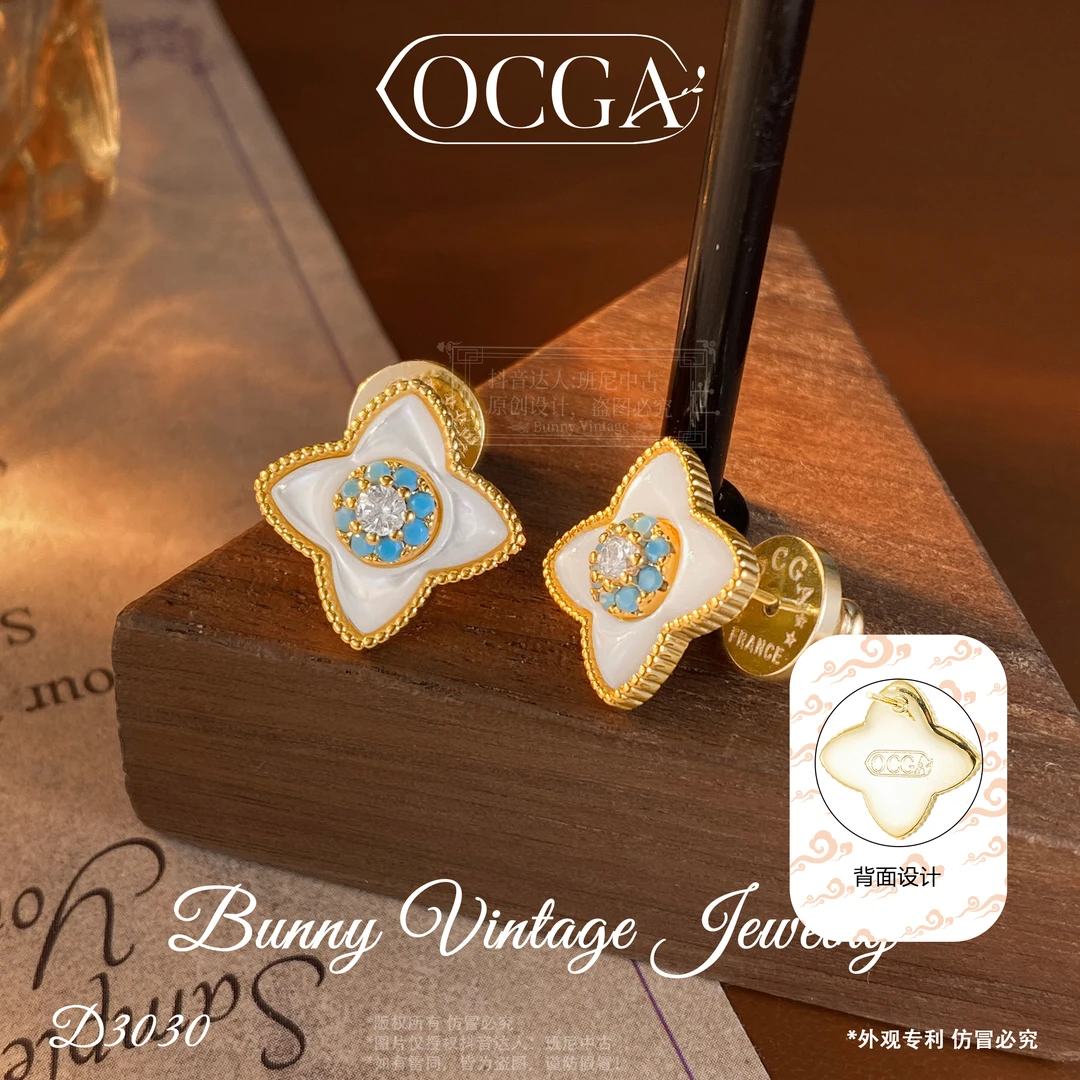 镀K金D3030 法★【海神祈愿】冬OCGA 欧斯伽斯 耳钉