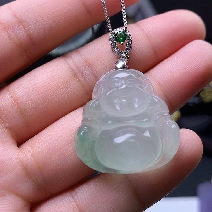 翡翠未镶嵌吊坠(赠链)