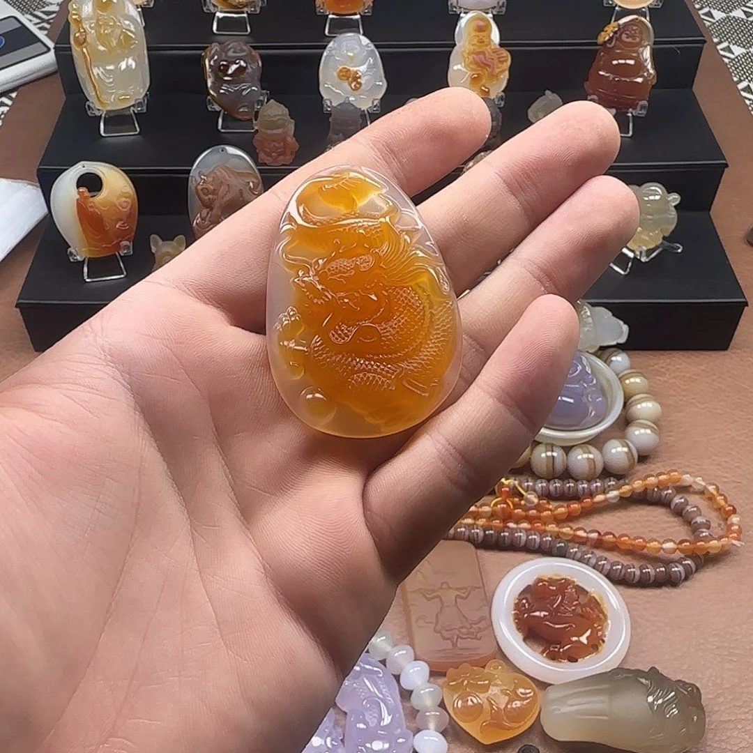 玛瑙/玉髓未镶嵌吊坠(不含链)