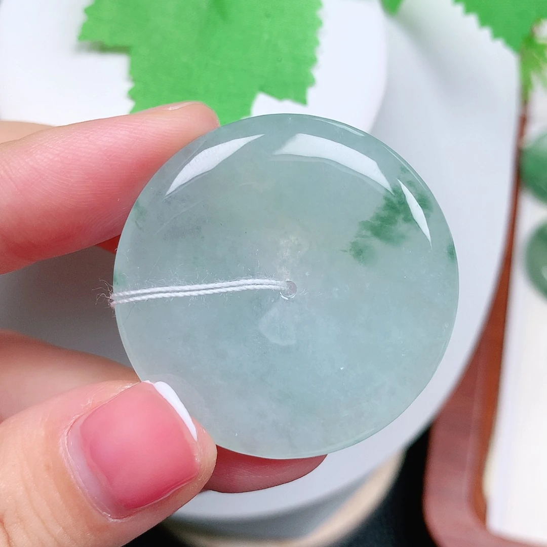 翡翠未镶嵌颈饰平安38-5.8