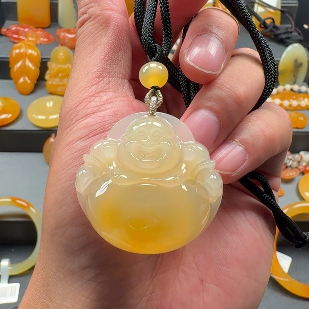 石英质玉（黄龙玉）未镶嵌吊坠(不含链)S***河