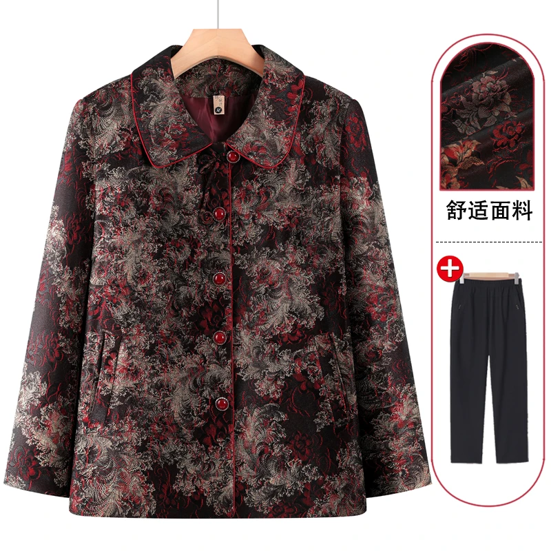 中老年人女装秋装妈妈春秋外套中国风老太太秋冬新款老人奶奶衣服