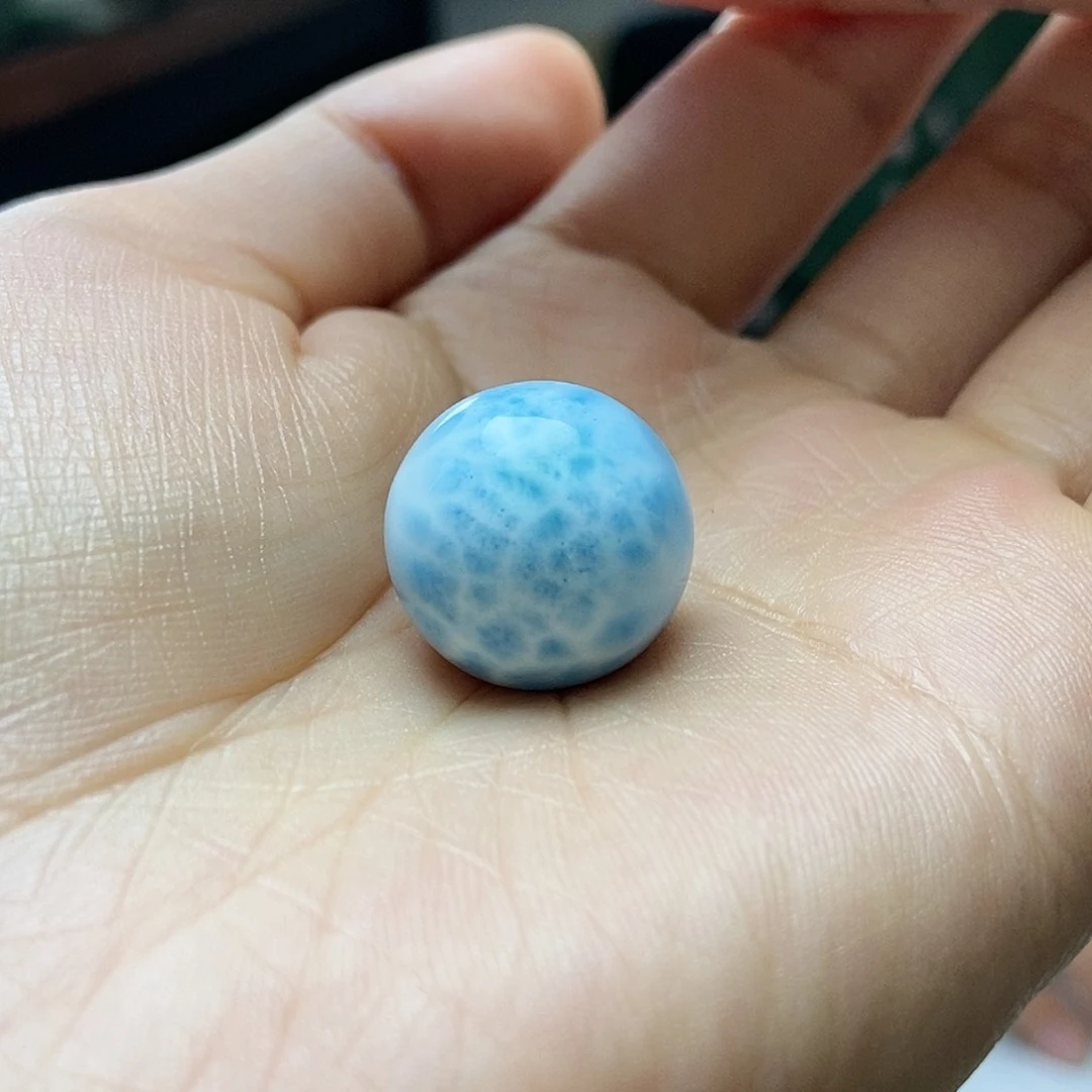 针钠钙石（海纹石）珠宝奇石未镶嵌荻***o摆件（134