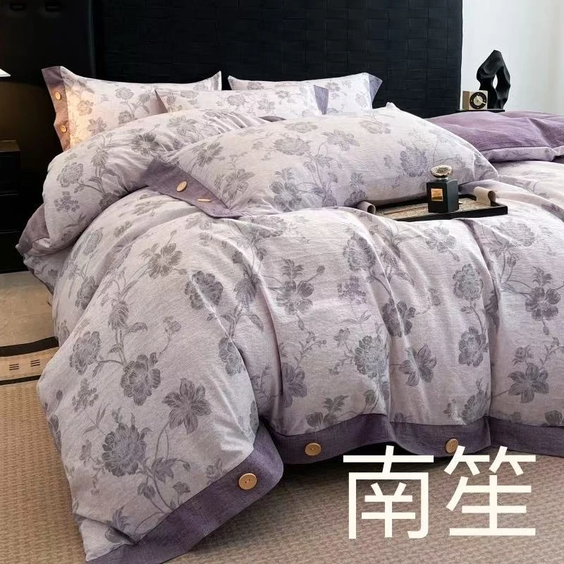 【高货清仓】超柔色织亲肤原麻四件套-南笙