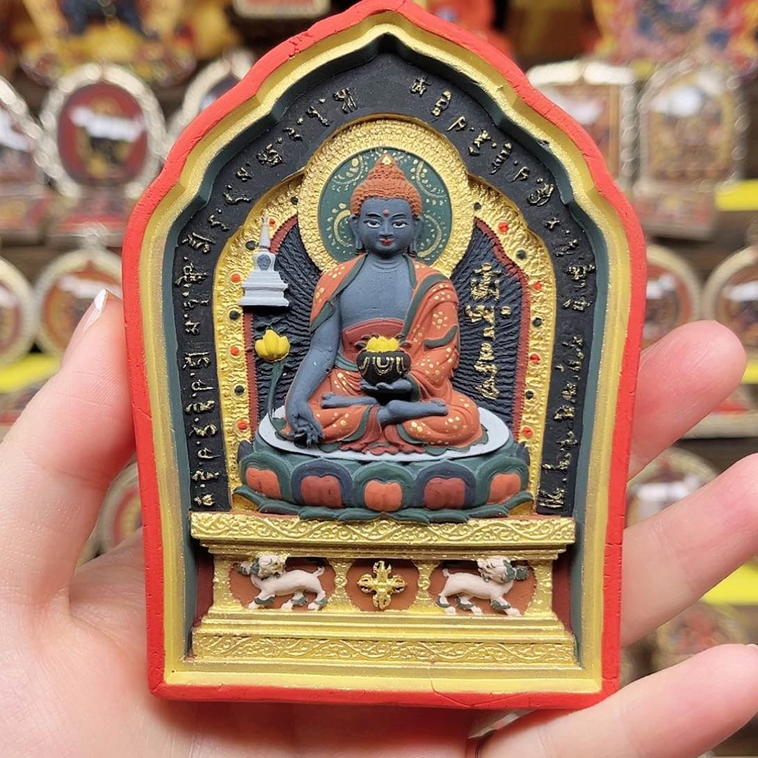 泥塑朱***哥矿物颜料手绘擦擦