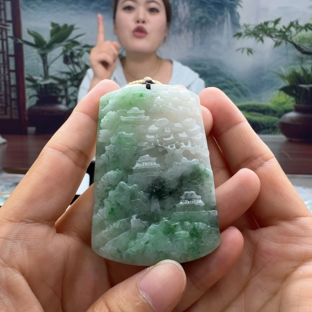 翡翠未镶嵌颈饰天然