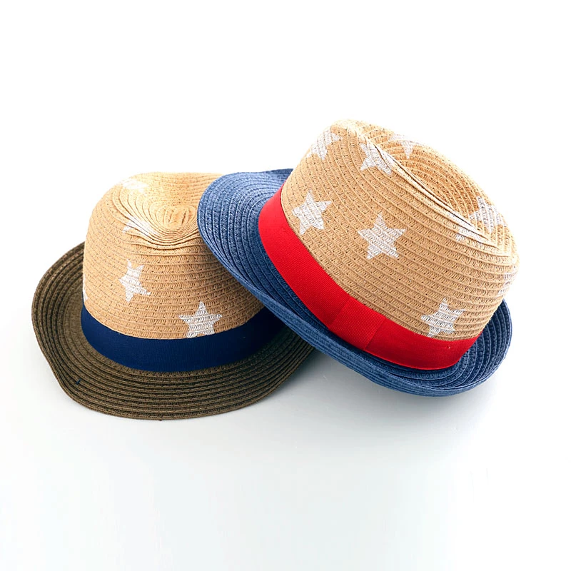 儿童夏季五角星草帽|7bm04