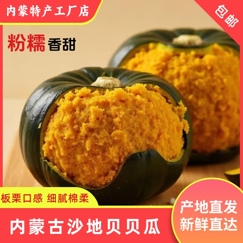 正宗内蒙贝贝南瓜批发新鲜板栗味香甜粉糯农家自种老人小孩爱吃