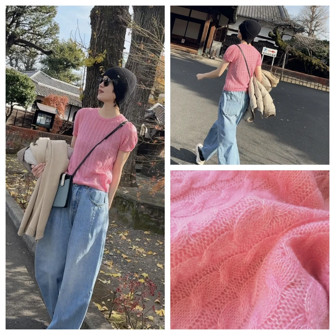 无垠海岸【淡粉】半透羊毛衫YM17-C24NZ5329