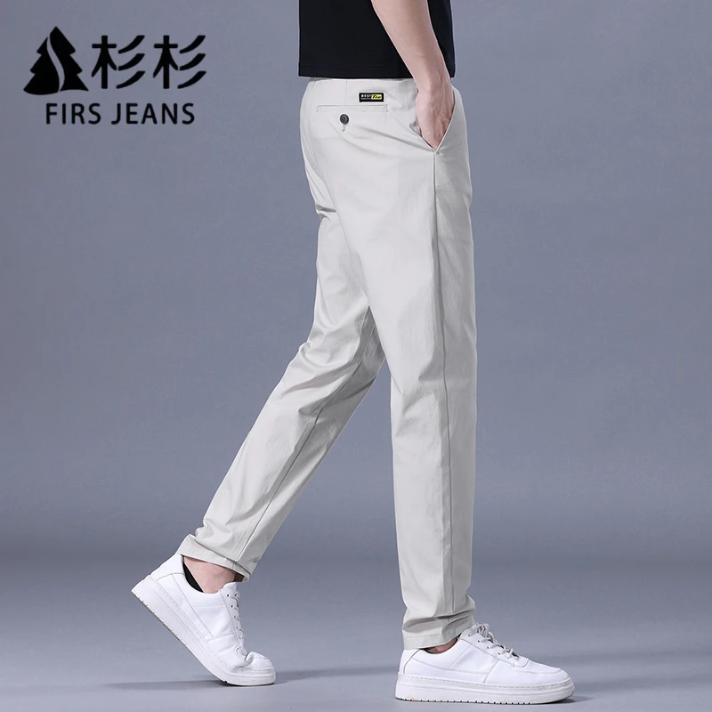 FIRSJEANS杉杉商务休闲裤男士春秋2025新款修身直筒裤男士长裤子