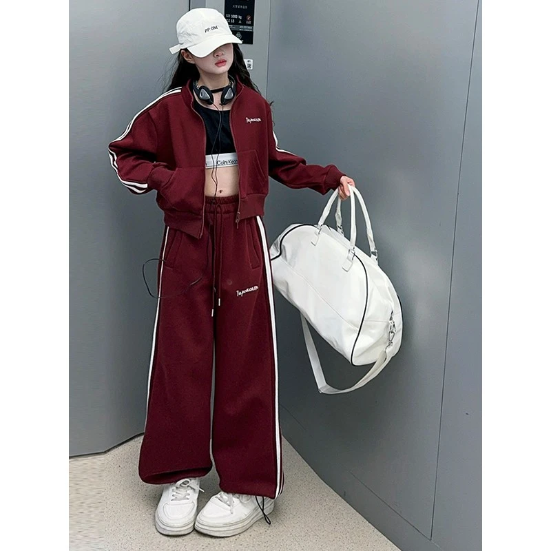 女童春装套装2026新款大儿童卫衣时髦春秋季小孩运动两件套洋气潮