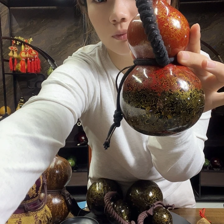 酒葫芦大漆红色11