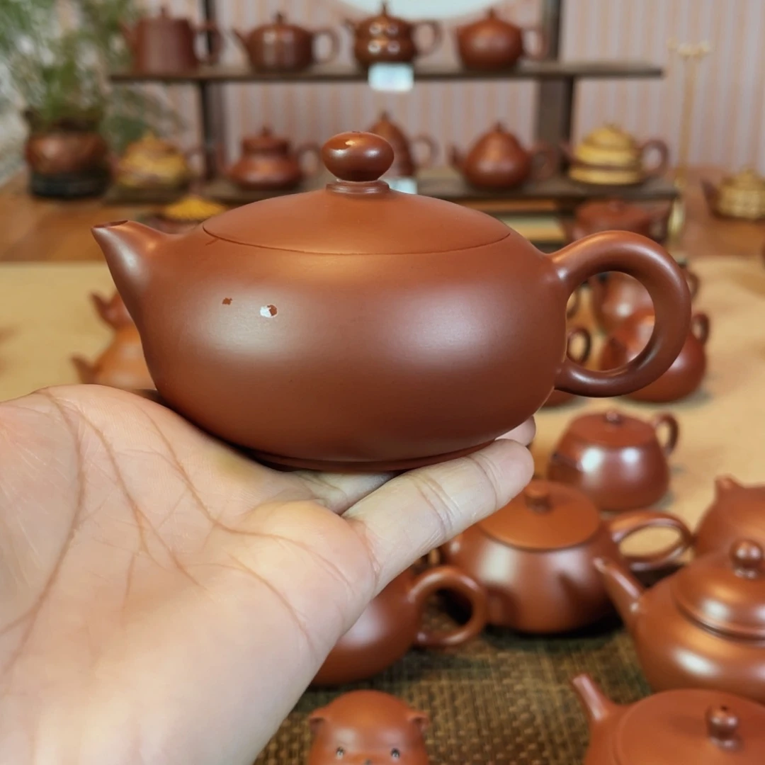 茶壶紫砂随***安潮州手工手拉朱泥禅凤雏壶