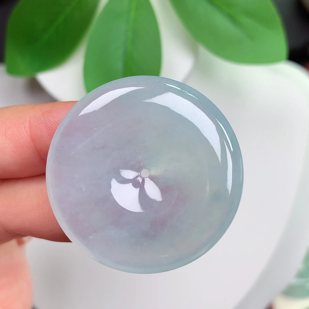 颈饰未镶嵌翡翠平安扣 35.3x5.8mm
