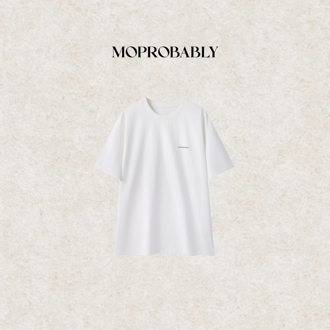 Moprobably李予诺男女同款极简风字母短袖T恤L5147110