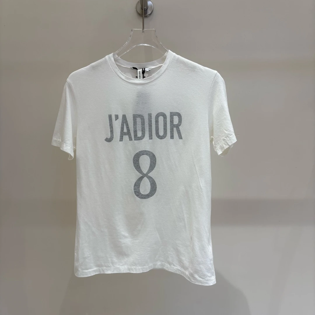 全新未使用 DIOR/迪奥 DI1153 字母纯棉短袖T恤 XS码 原价6600