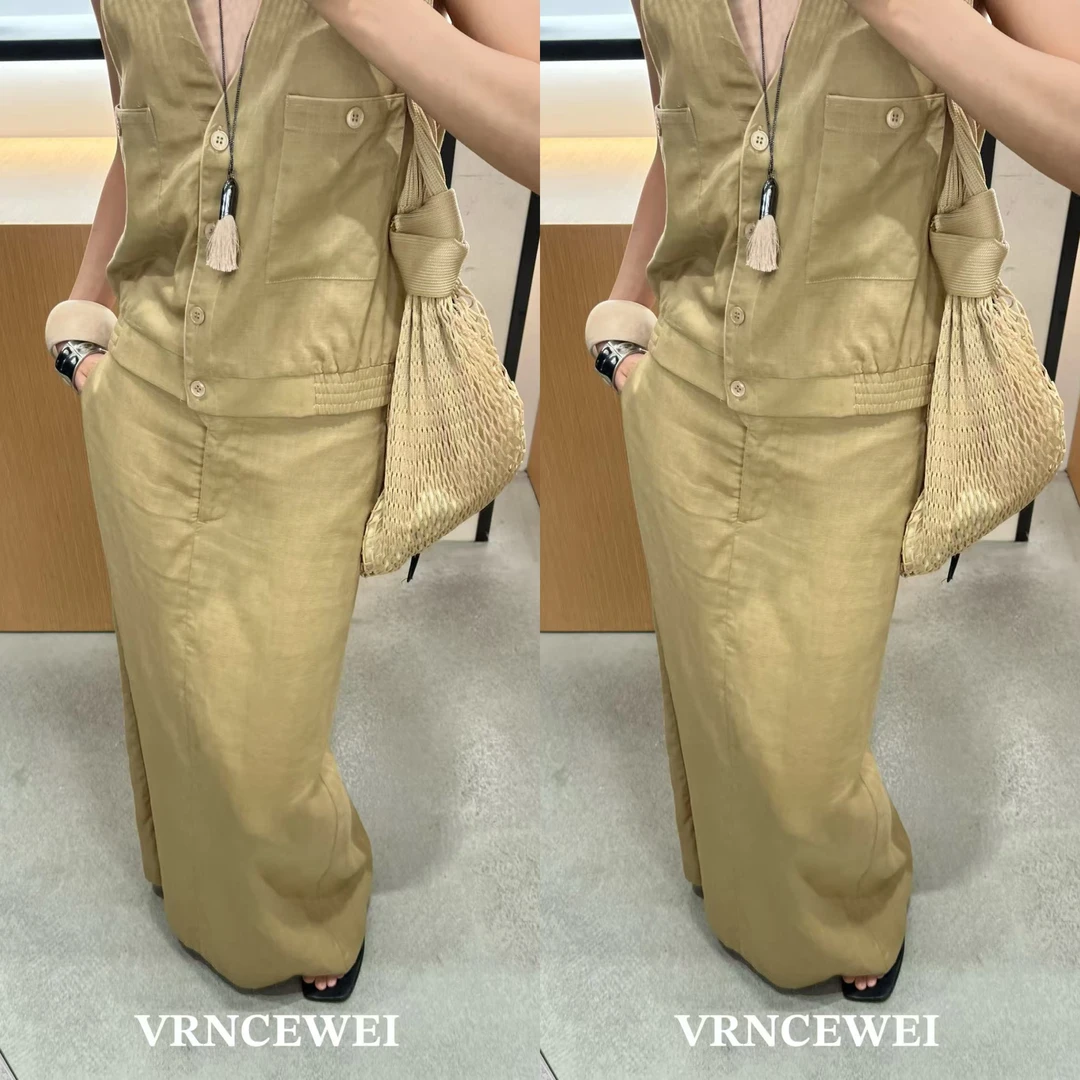 福秒-麻麻的～敲显瘦的A字半身裙 （657R0298#）VRNCEWEI