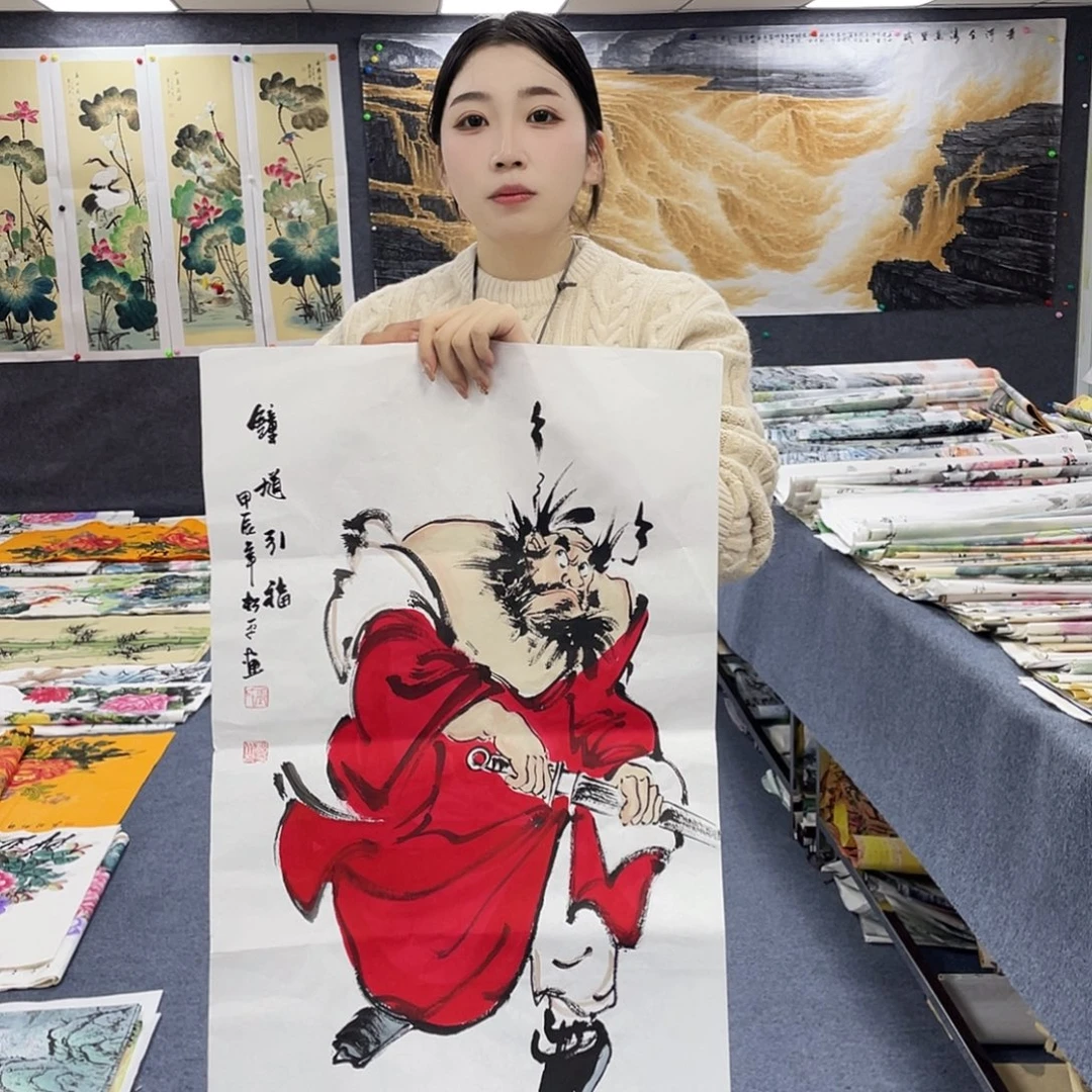 国国画作品小姐姐放漏…