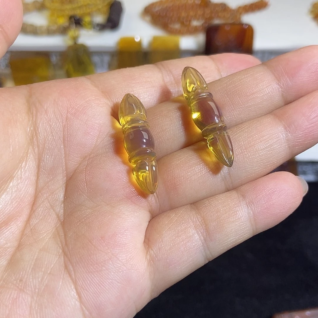 未镶嵌颈饰琥珀缅甸天然琥珀吊坠
