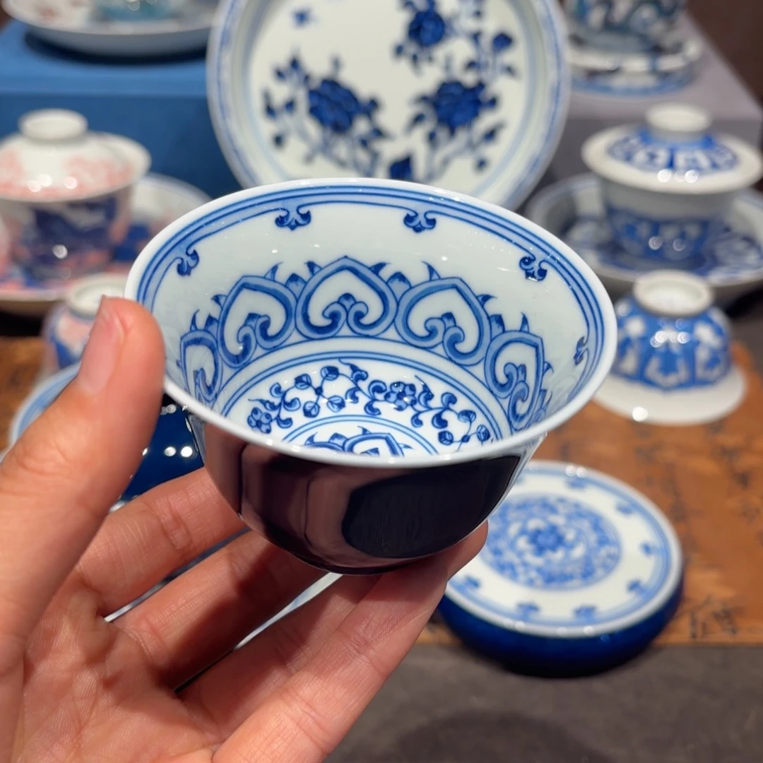 瓷片手工手绘陶瓷茶具