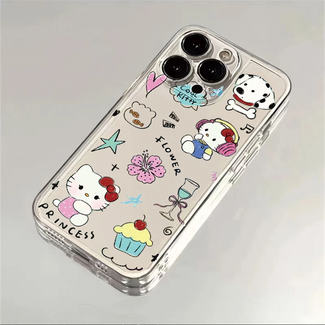 耳机凯蒂猫适用于iPhone16小米15华为苹果14pro手机壳13太空壳XS