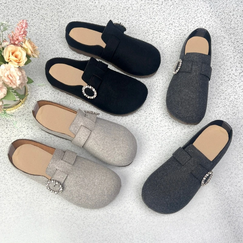 2025新款复古勃肯鞋外穿懒人单鞋春秋季博肯鞋包头半拖