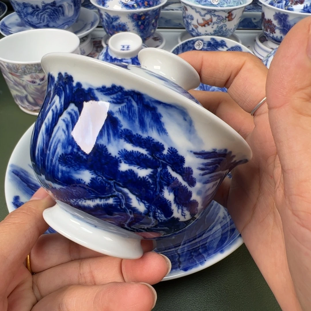 陶瓷景德镇纯手工纯手绘茶具木木62