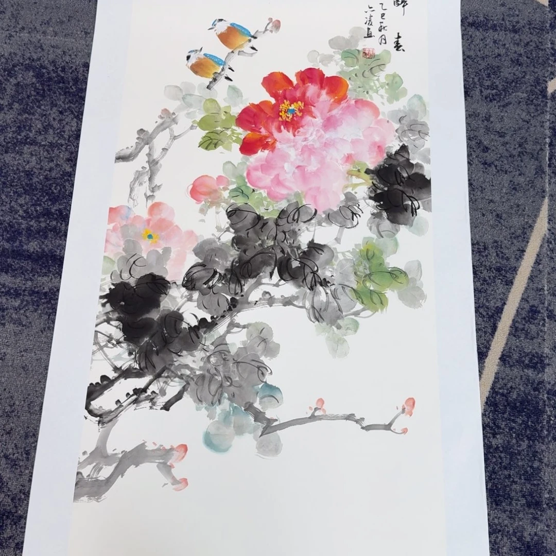国画国画作品山水花鸟