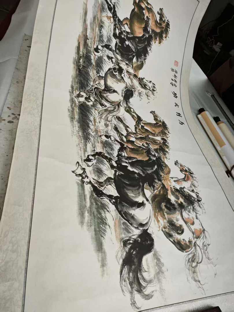 1.8米×72公分尺寸国画装饰挂画卷轴