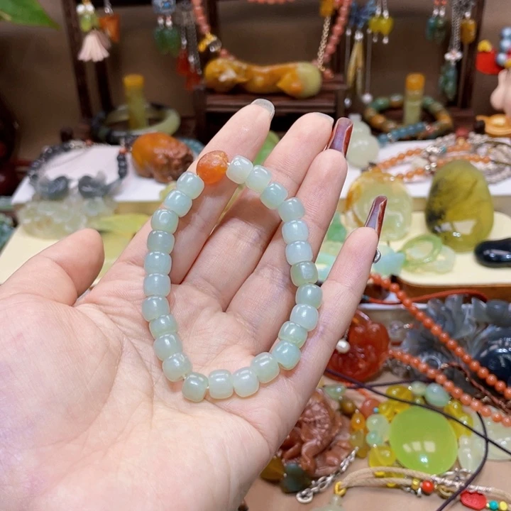 蛇纹石玉手链未镶嵌财*到