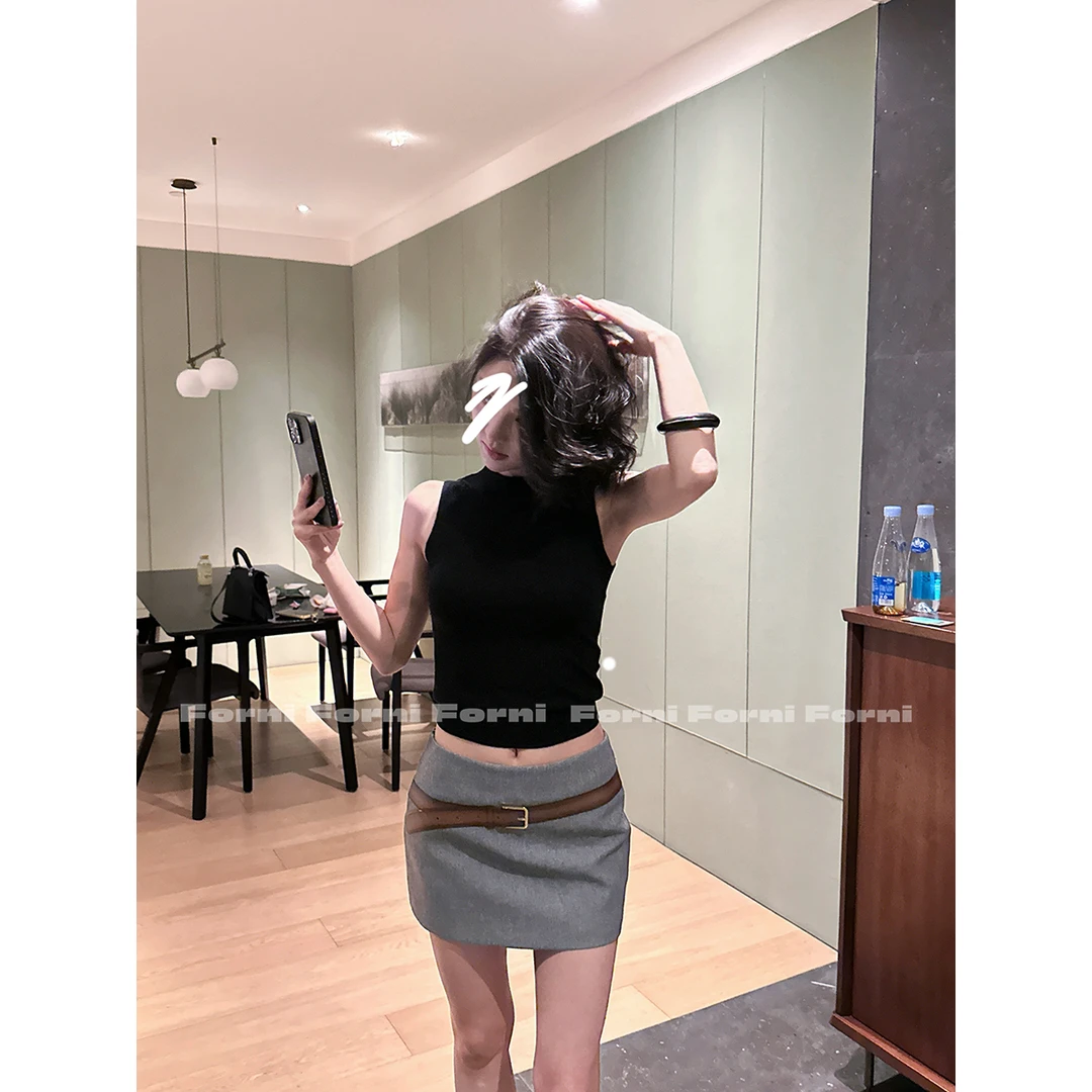 6月12日16:00 FORNI 沦陷万人迷 3D打印腰带低腰抗皱西装裙