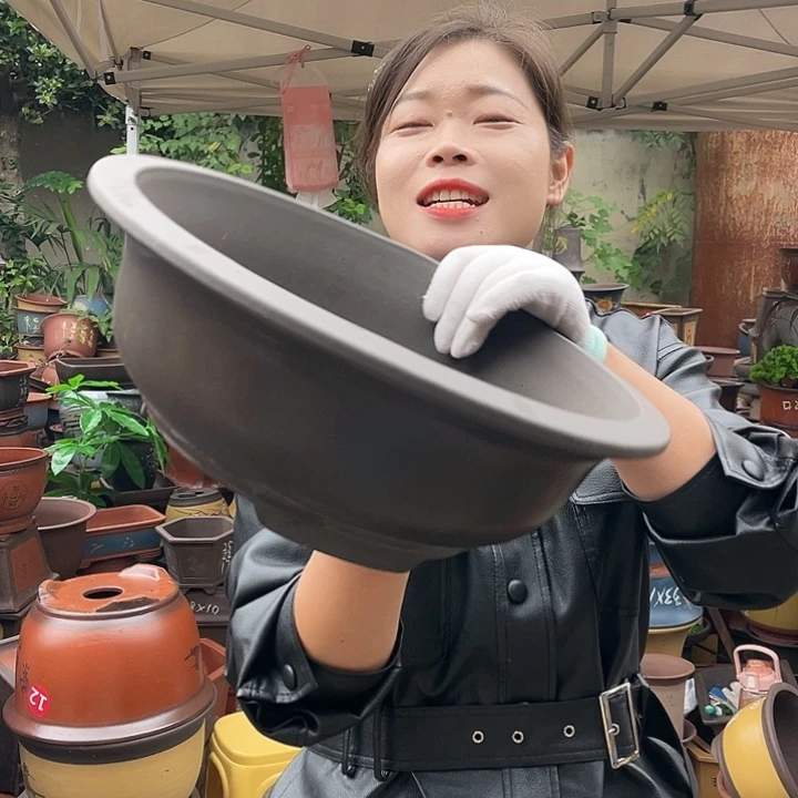 33紫泥碗盆花盆紫砂花盆紫砂