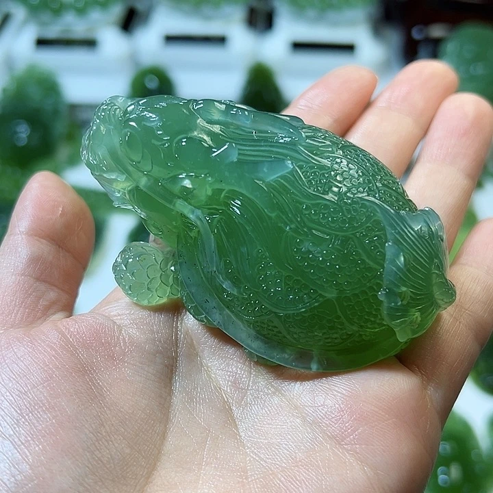 蛇纹石玉手把件未镶嵌崎