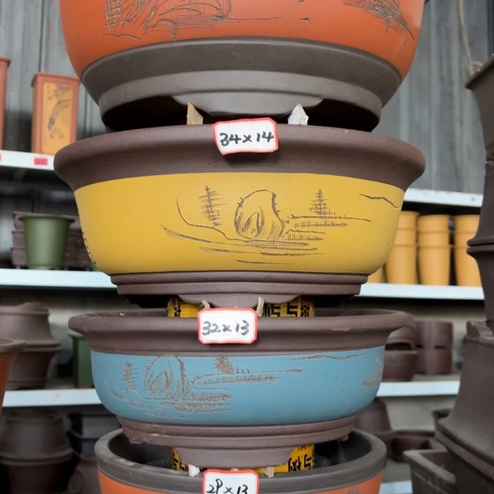 紫砂花盆100-4。