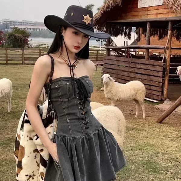 美式复古西部牛仔帽子男女沙漠草原骑马川西旅游拍照丛林帽大帽檐