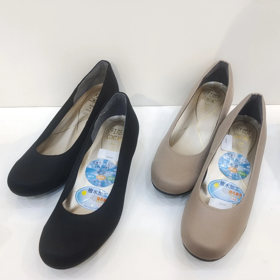 日本正品防水透气一脚蹬舒服坡跟单鞋