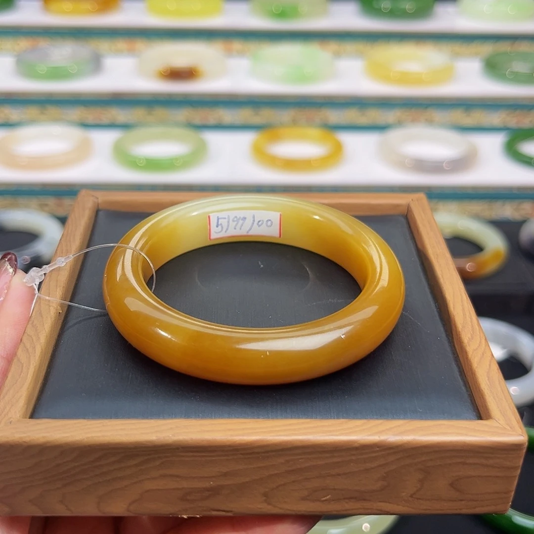 未镶嵌手镯和田玉-老红糖手镯～超推荐！