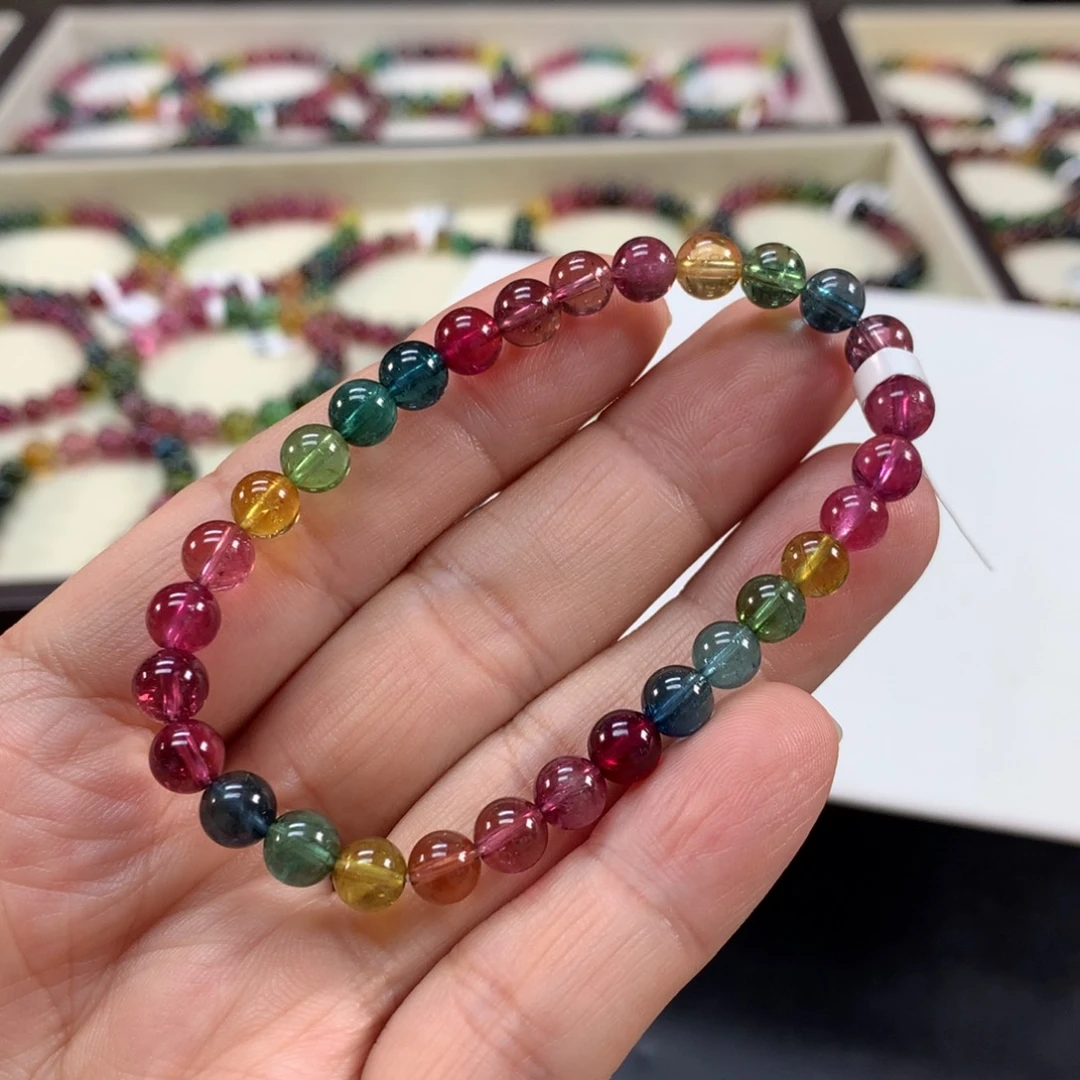 碧玺未镶嵌手链6.3左右