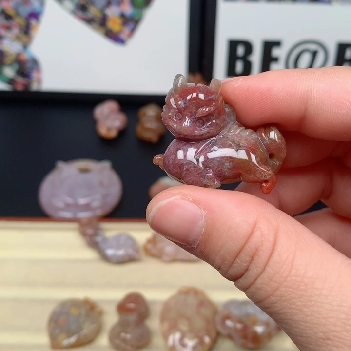 硅化玉手链足银镀金镶嵌妍**妈