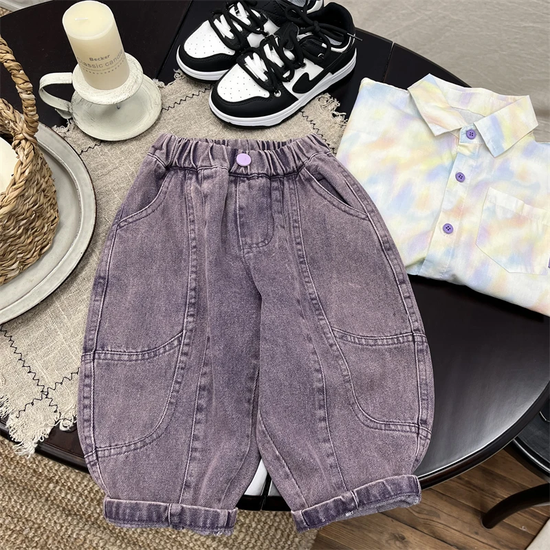 男童牛仔裤2025春装新款童装炸街长裤韩版宝宝春秋薄款儿童裤子潮