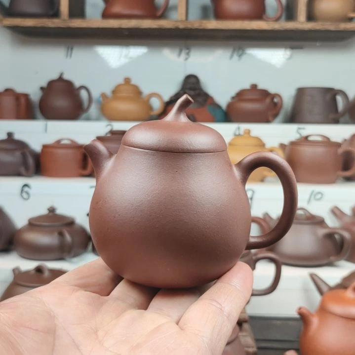 茶壶紫砂茄瓜底槽青160 CC左右常规品